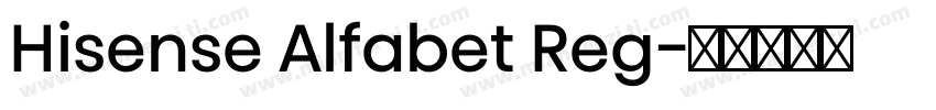 Hisense Alfabet Reg字体转换